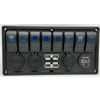 Switch Panel - Rocker Switch with 8 Panels -SPST-ON-OFF -  PN-2128 - ASM